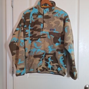 Patagonia Men's Synchilla Snap T-Fleece Pullover Sweater Jacket in size small